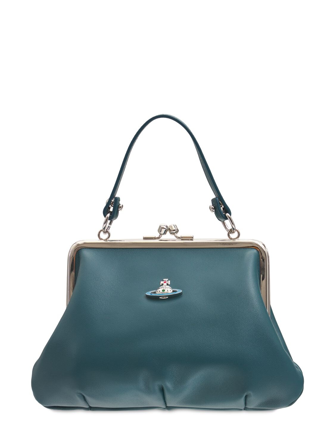 Vivienne Westwood Emma Soft Leather Top Handle Bag In Green