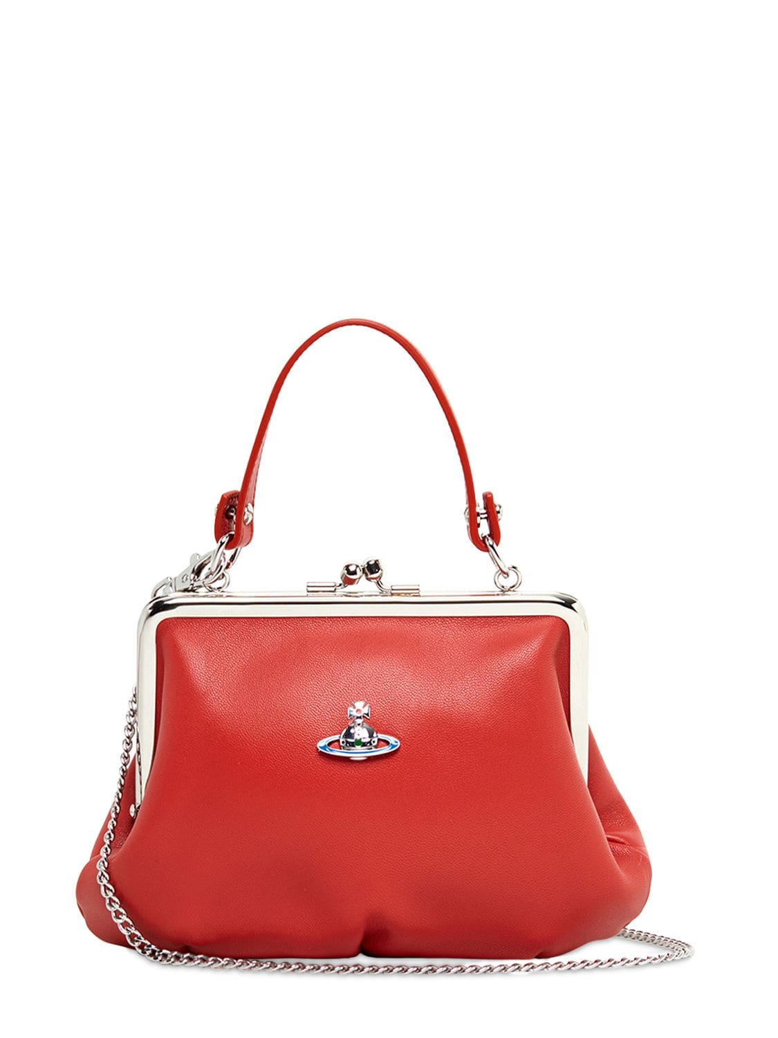 Vivienne Westwood Emma Soft Leather Top Handle Bag In Оранжевый