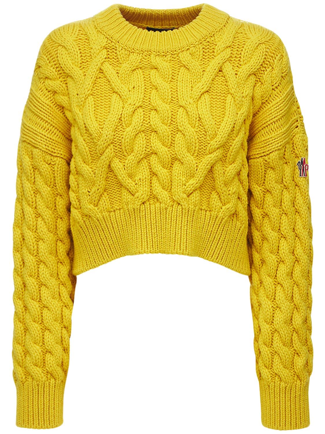 Braided Wool Knit Sweater