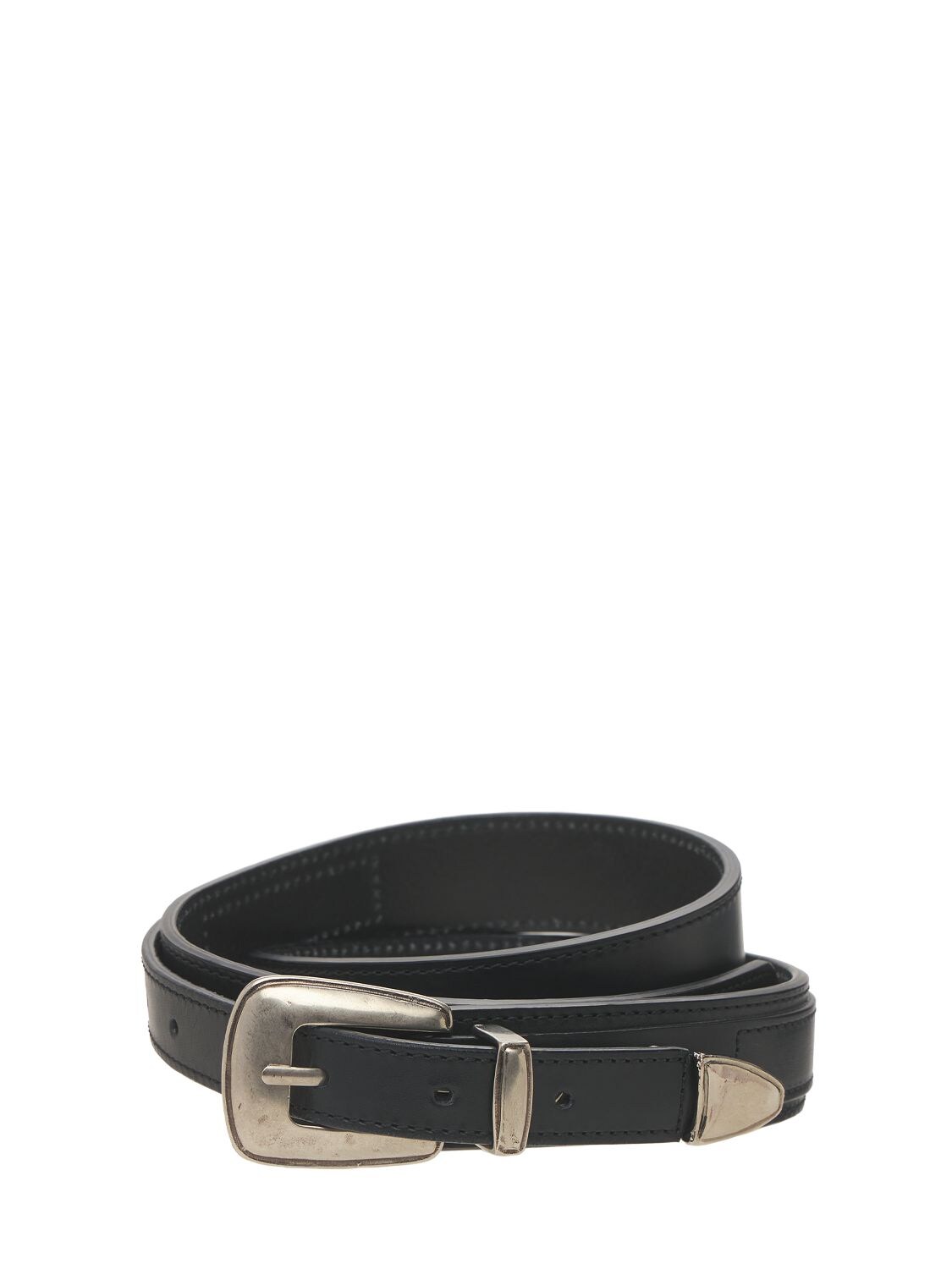 Lemaire 3cm Minimal Western Leather Belt In Black | ModeSens