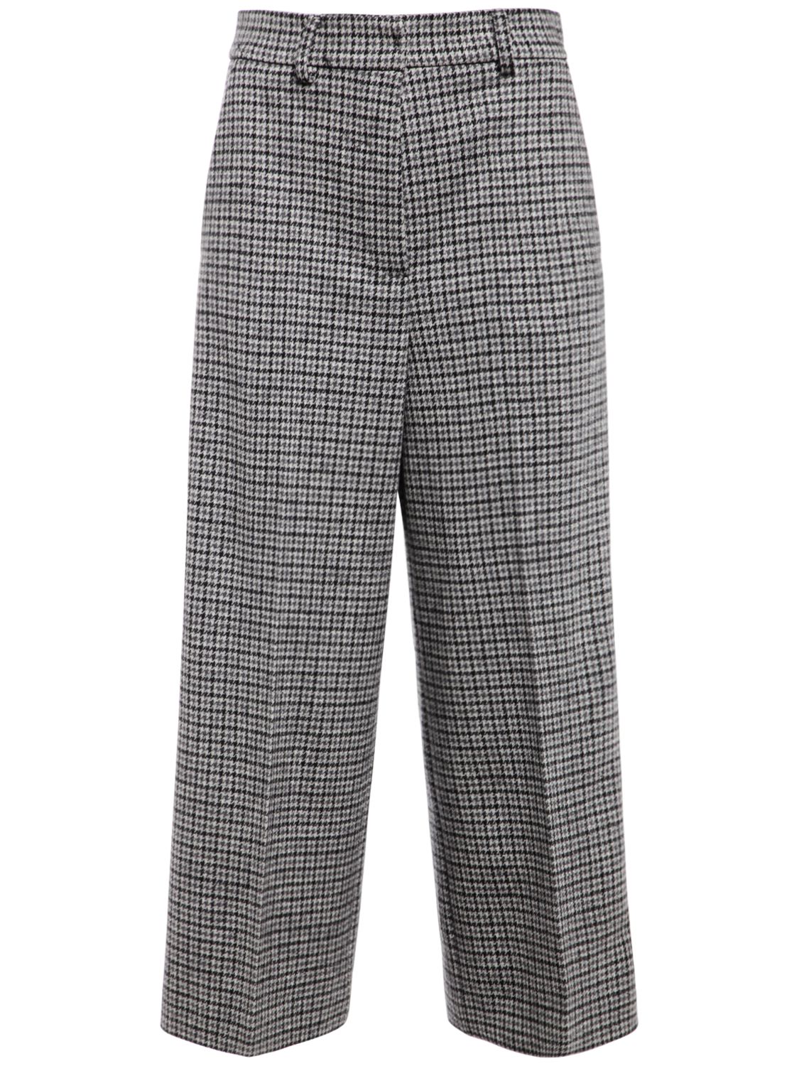 Max Mara - Wool jersey wide leg cropped 