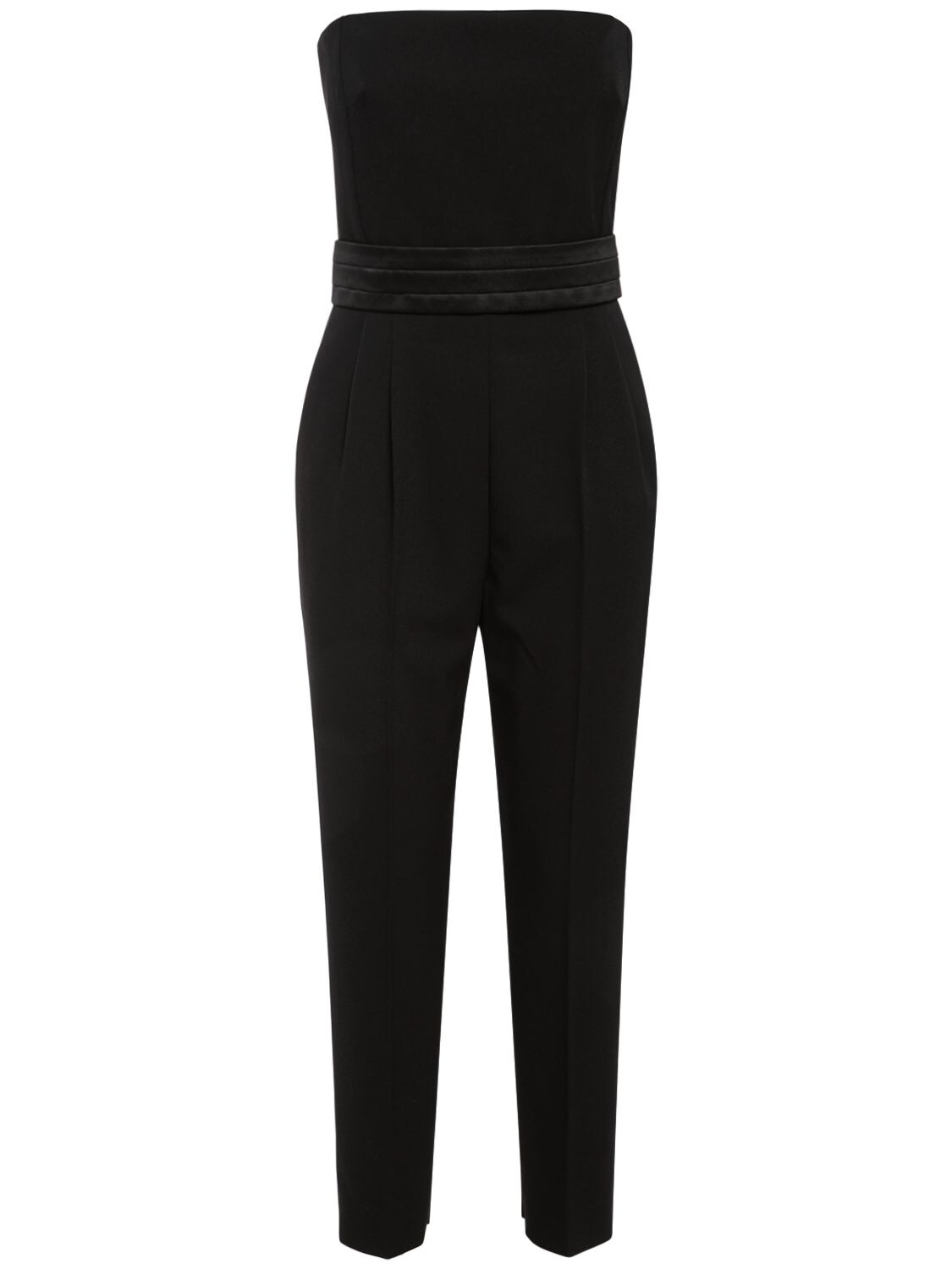 Womens Jumpsuits and rompers Max Mara Jumpsuits and rompers Black Max Mara Wool & Cotton Double Breast Jumpsuit in Dark Grey 