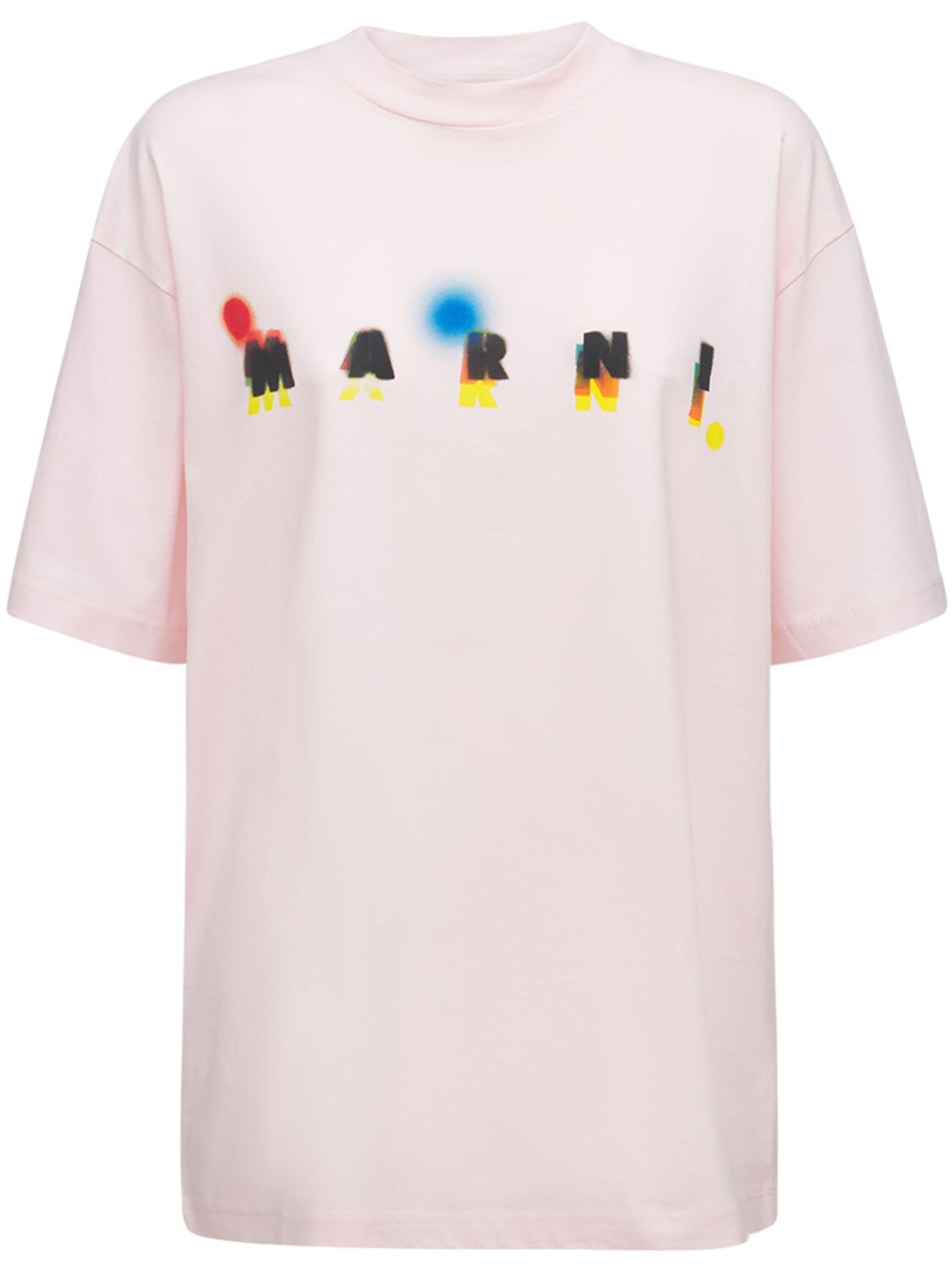 MARNI LOGO棉质平纹针织T恤,74I512067-TUXDMDK1