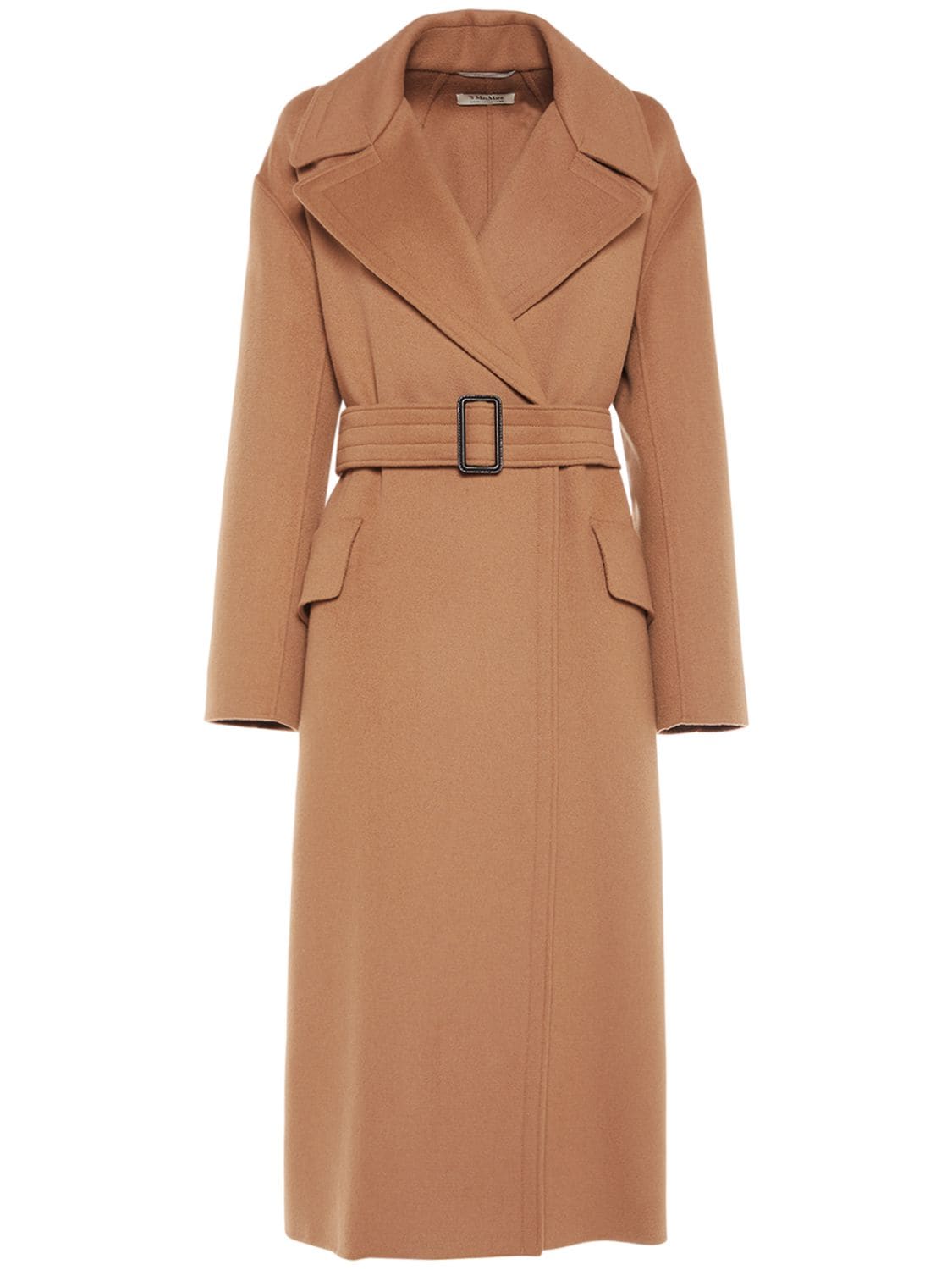 Belted Double Breast Wool Coat