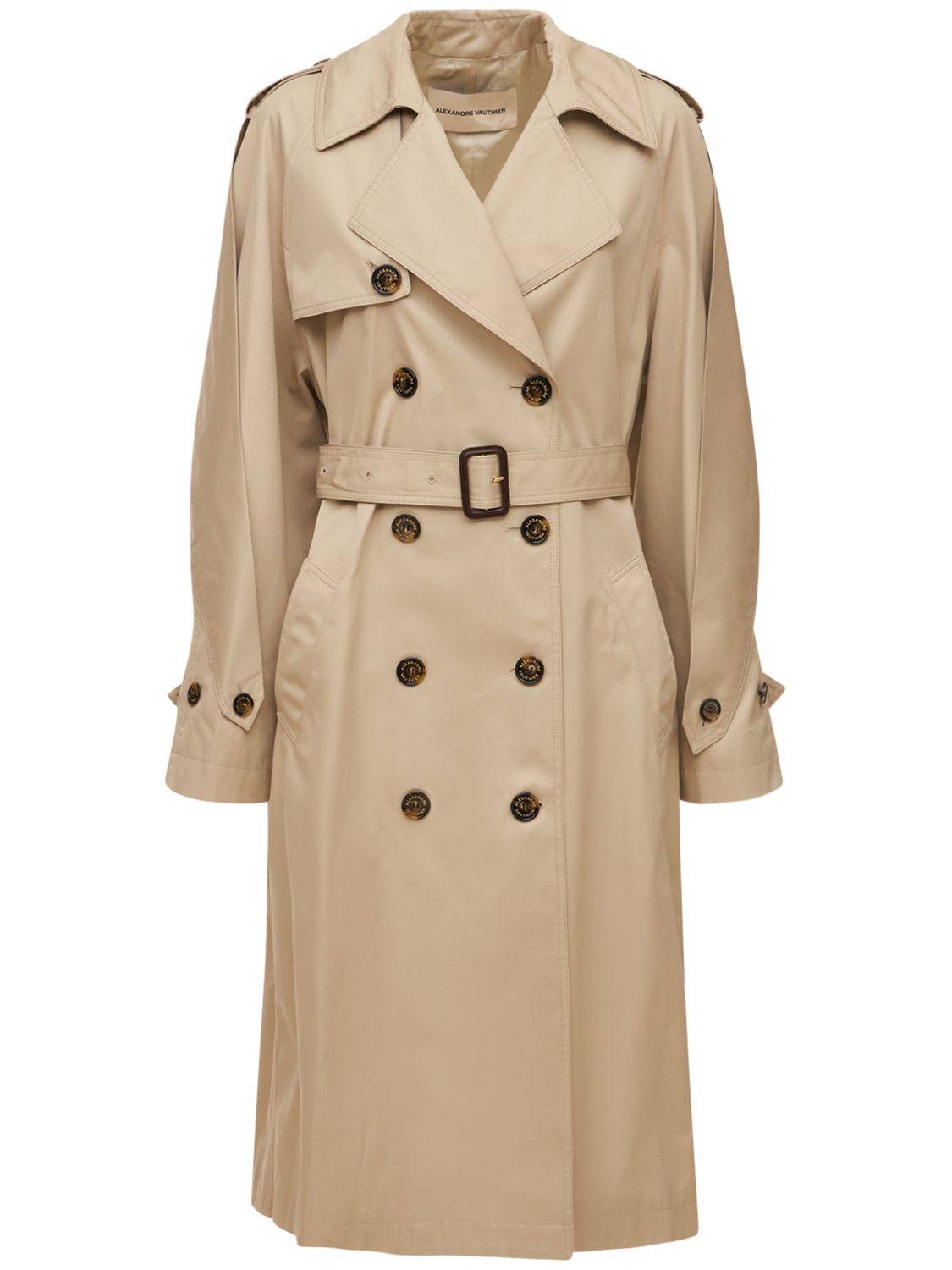 Wasserdichter Trenchcoat Aus Baumwollcanvas
