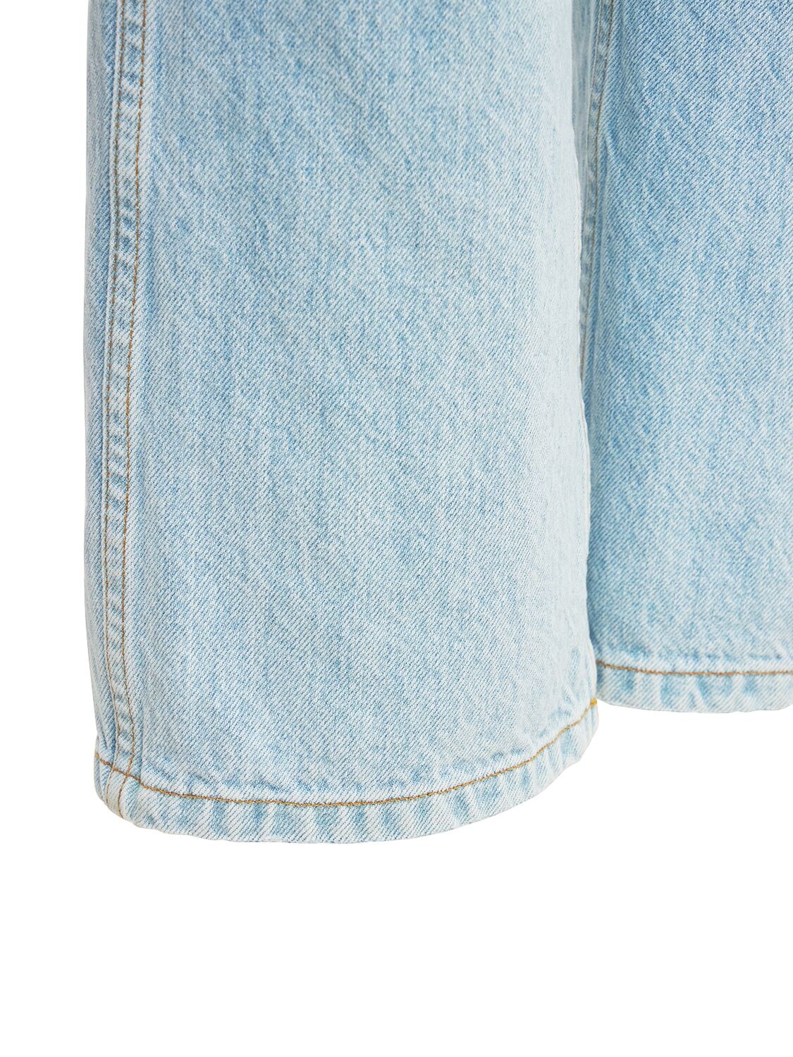 Shop Re/done 90s High-rise Distressed Loose Jeans In Bleached Blue