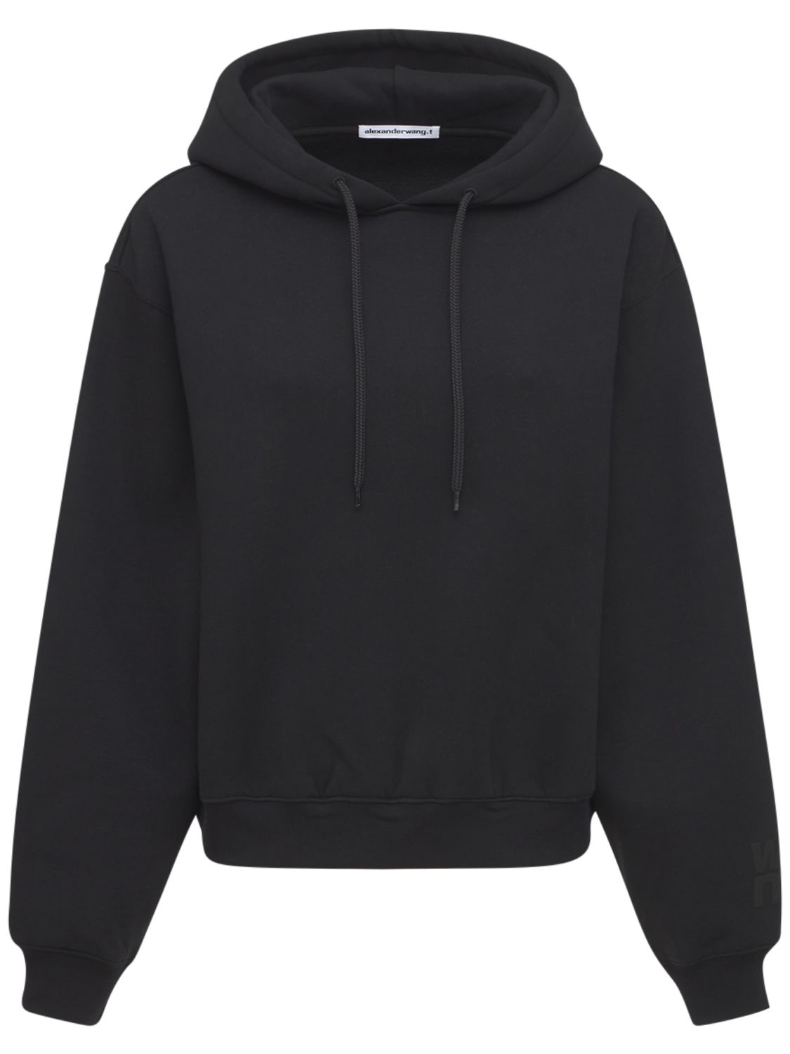Hoodie Aus Stretch-baumwollfleece Mit Logo