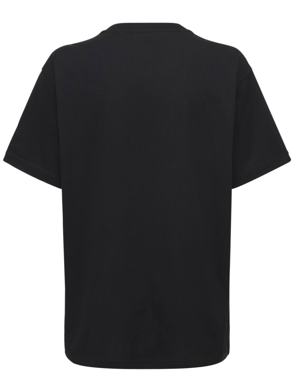Shop Burberry Carri Cotton T-shirt W/ Check Pocket In Black,multi