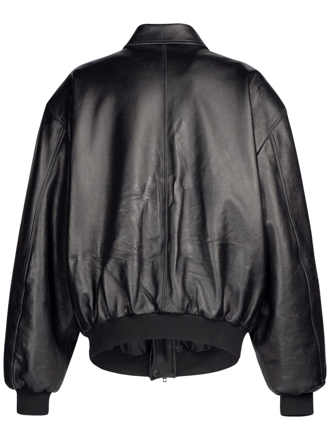 Taxi Leather Bomber Jacket | Smart Closet
