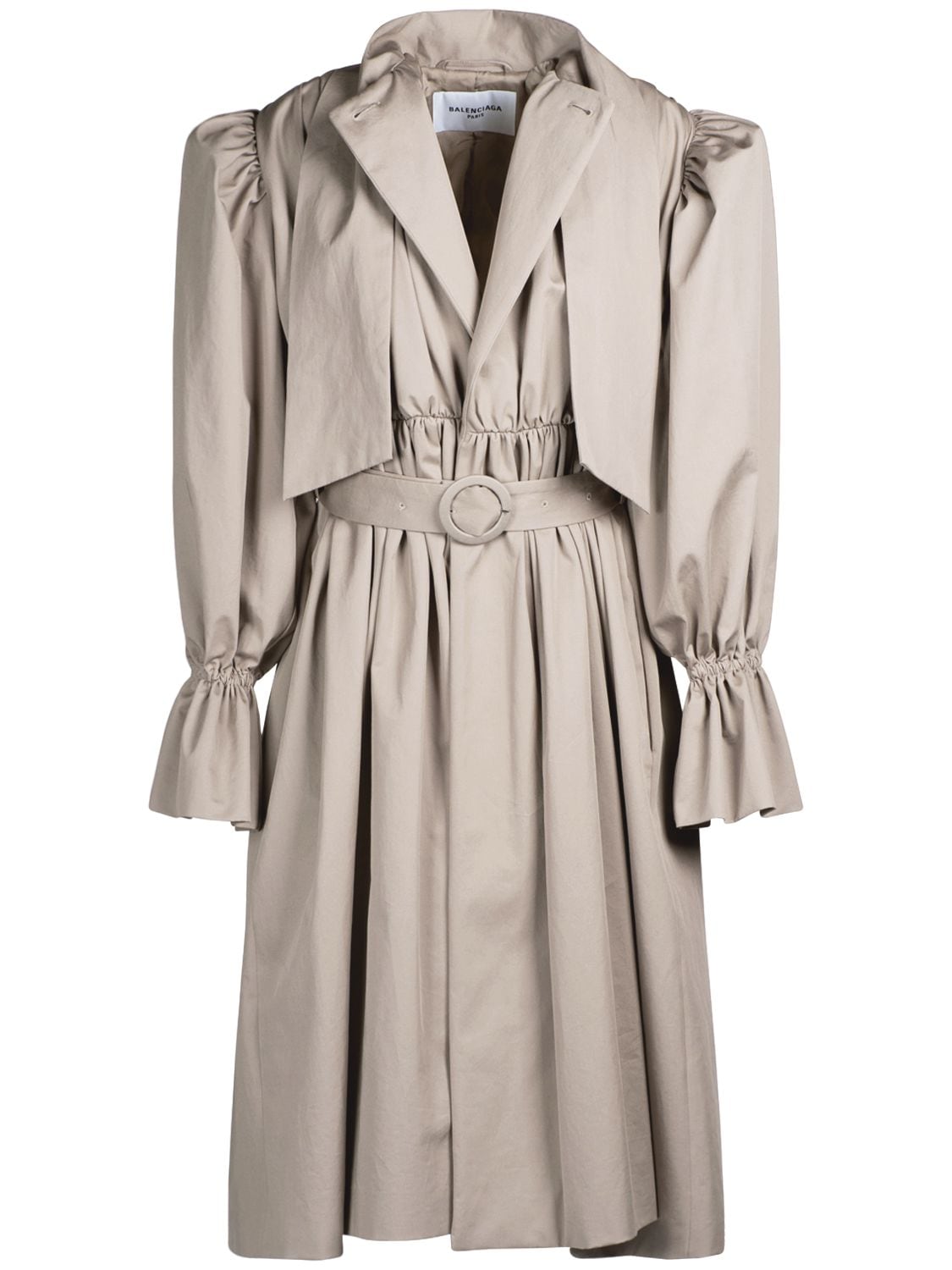 Stretch Cotton Gabardine Trench Dress – WOMEN > CLOTHING > COATS