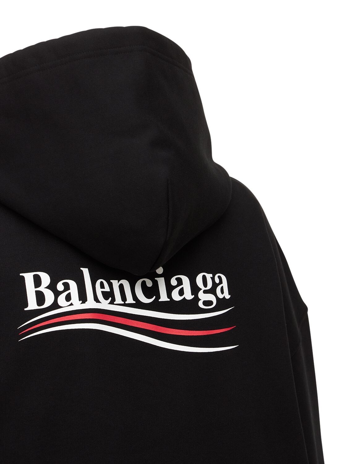 Shop Balenciaga New Bb Logo Sweatshirt Hoodie In Black