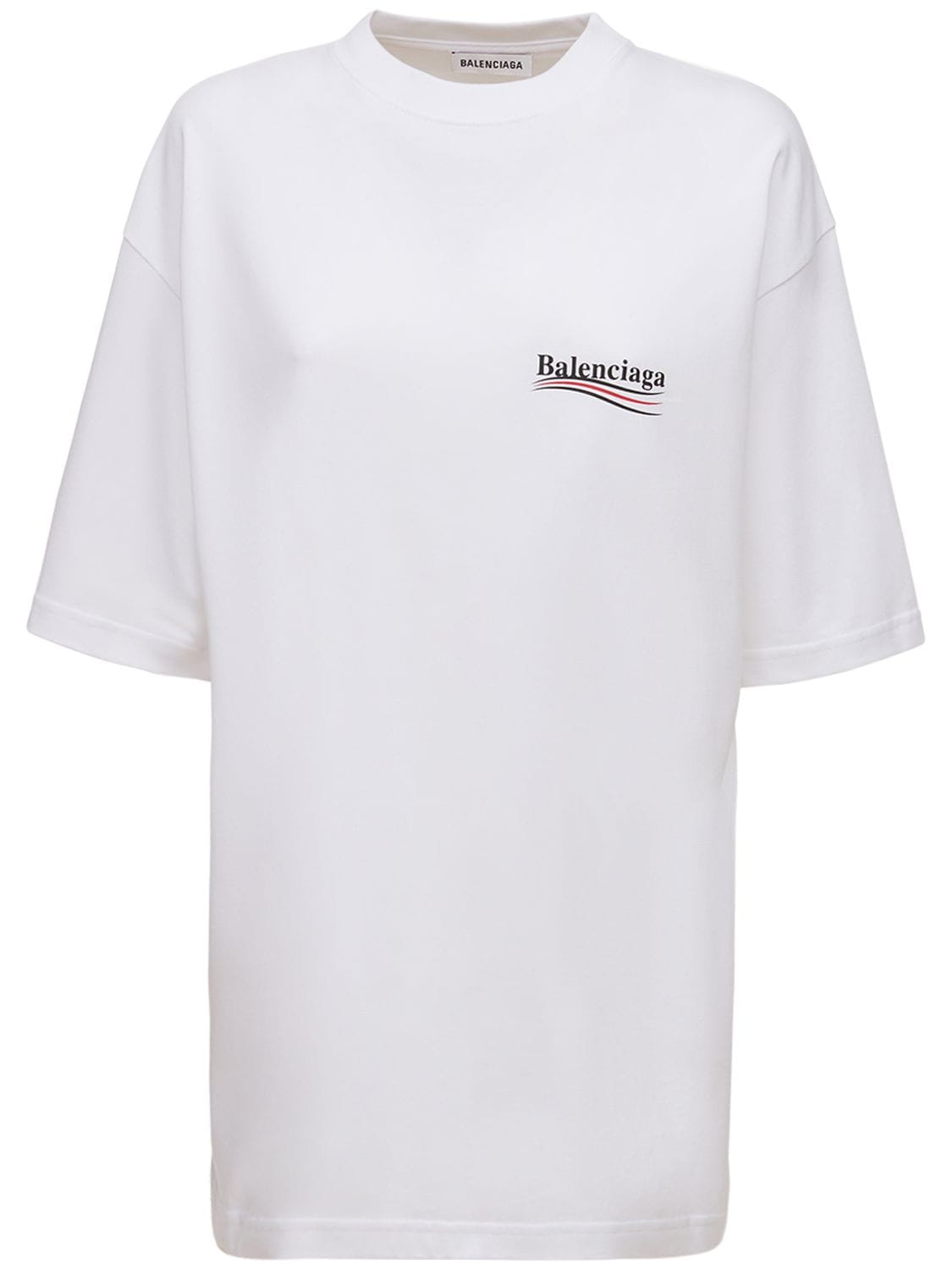 Oversize Political Logo Jersey T-shirt – WOMEN > CLOTHING > TOPS
