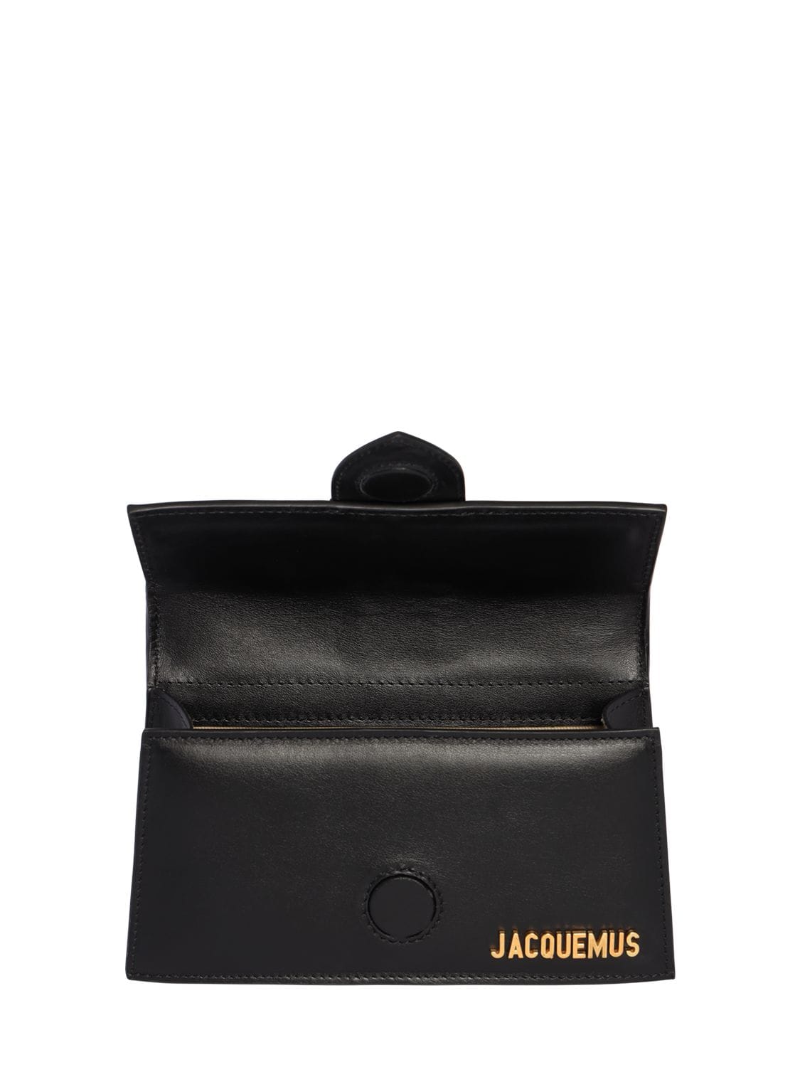 Shop Jacquemus Le Bambino Leather Top Handle Bag In Black