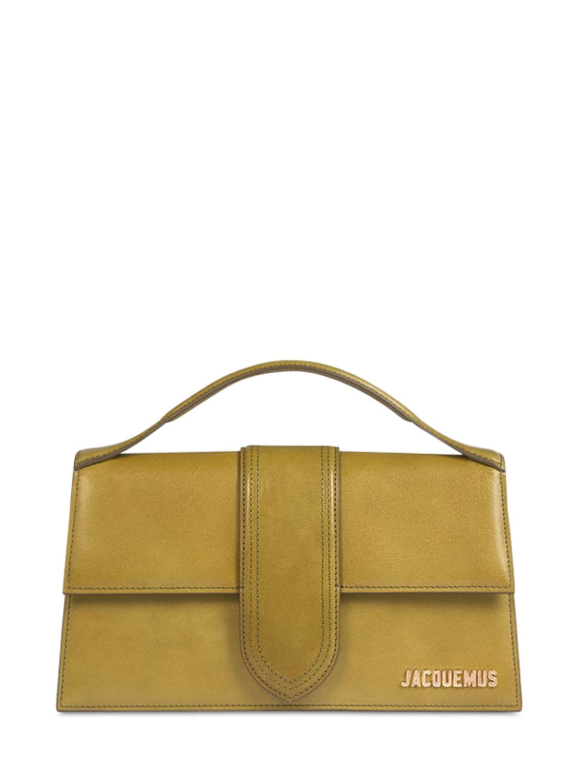 Jacquemus Le Grand Bambino Leather Top Handle Bag In Хаки | ModeSens