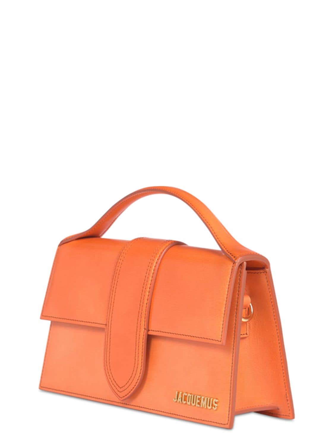 Jacquemus Le Grand Bambino Leather Top Handle Bag In Orange | ModeSens