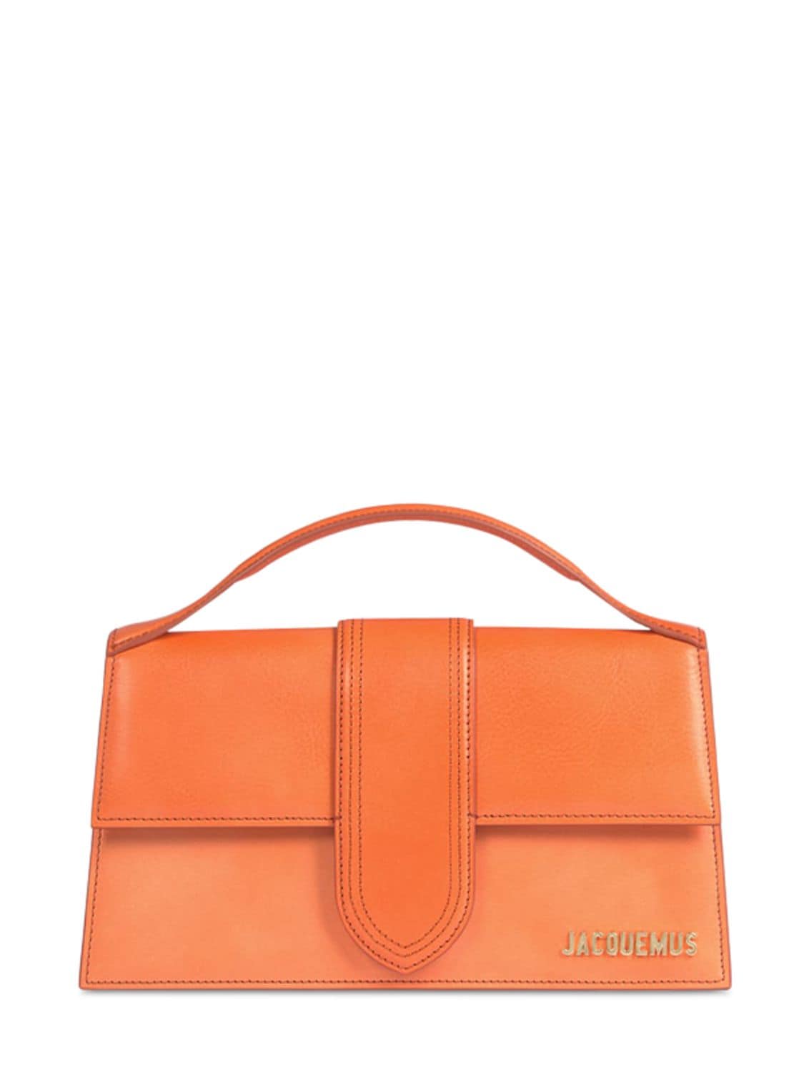 Jacquemus Le Grand Bambino Leather Top Handle Bag In Orange | ModeSens