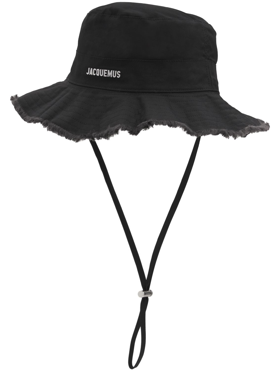 Shop Jacquemus Le Bob Artichaut Cotton Logo Hat In Чёрный