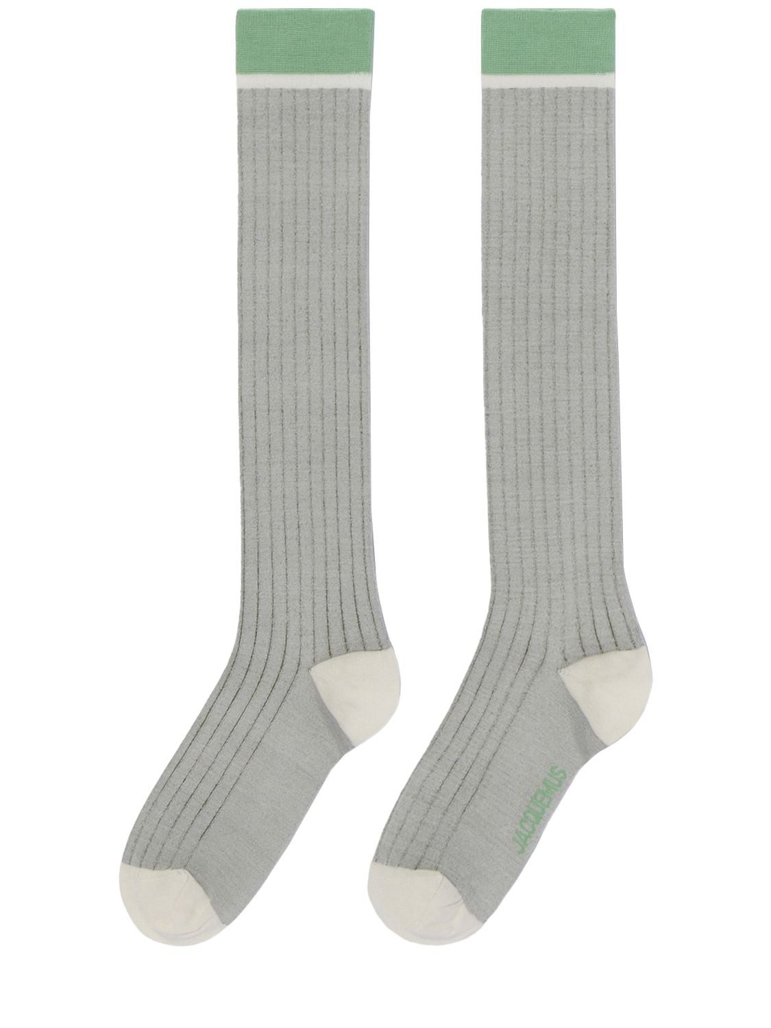 Jacquemus Les Chaussettes Montagne Logo Socks In Grey