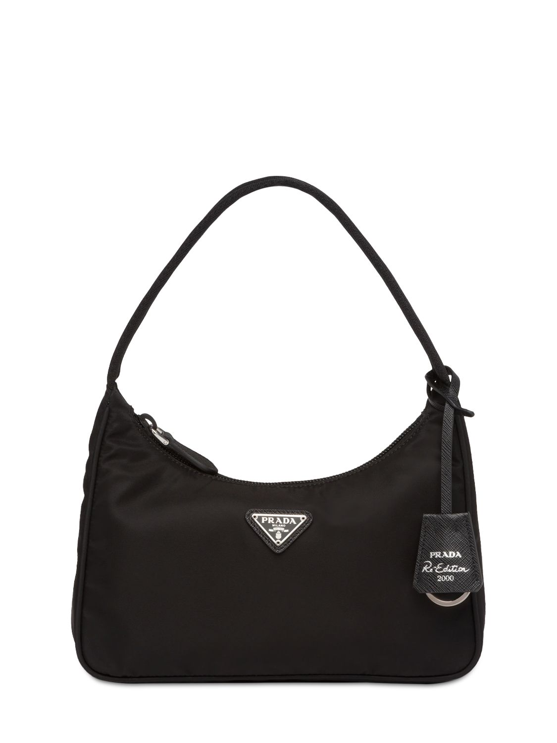 prada mini logo plaque backpack