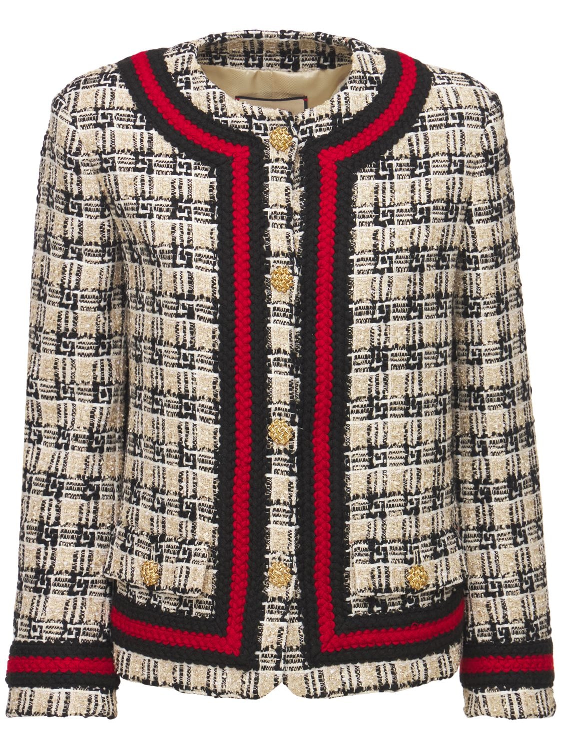 Multicolor Wool Blend Tweed Jacket