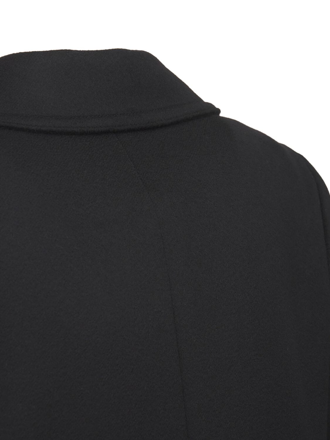 Shop Gucci Embellished Wool Coat In Black