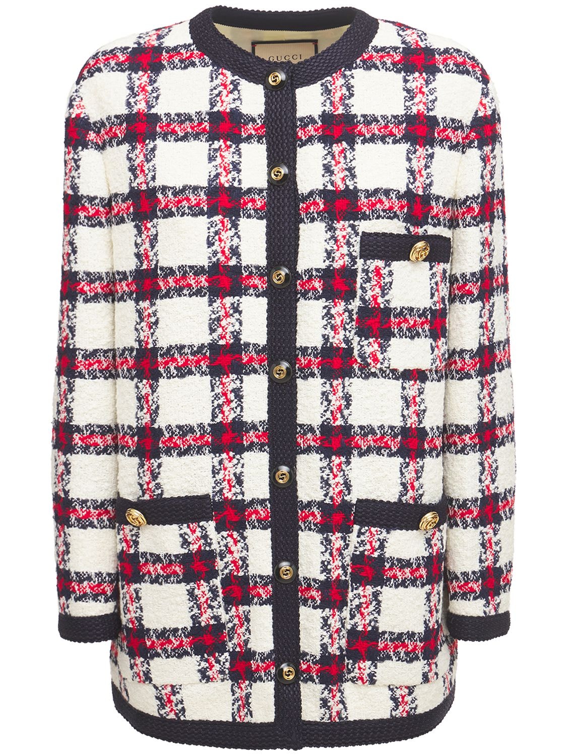 Image of Web Wool Blend Tweed Jacket