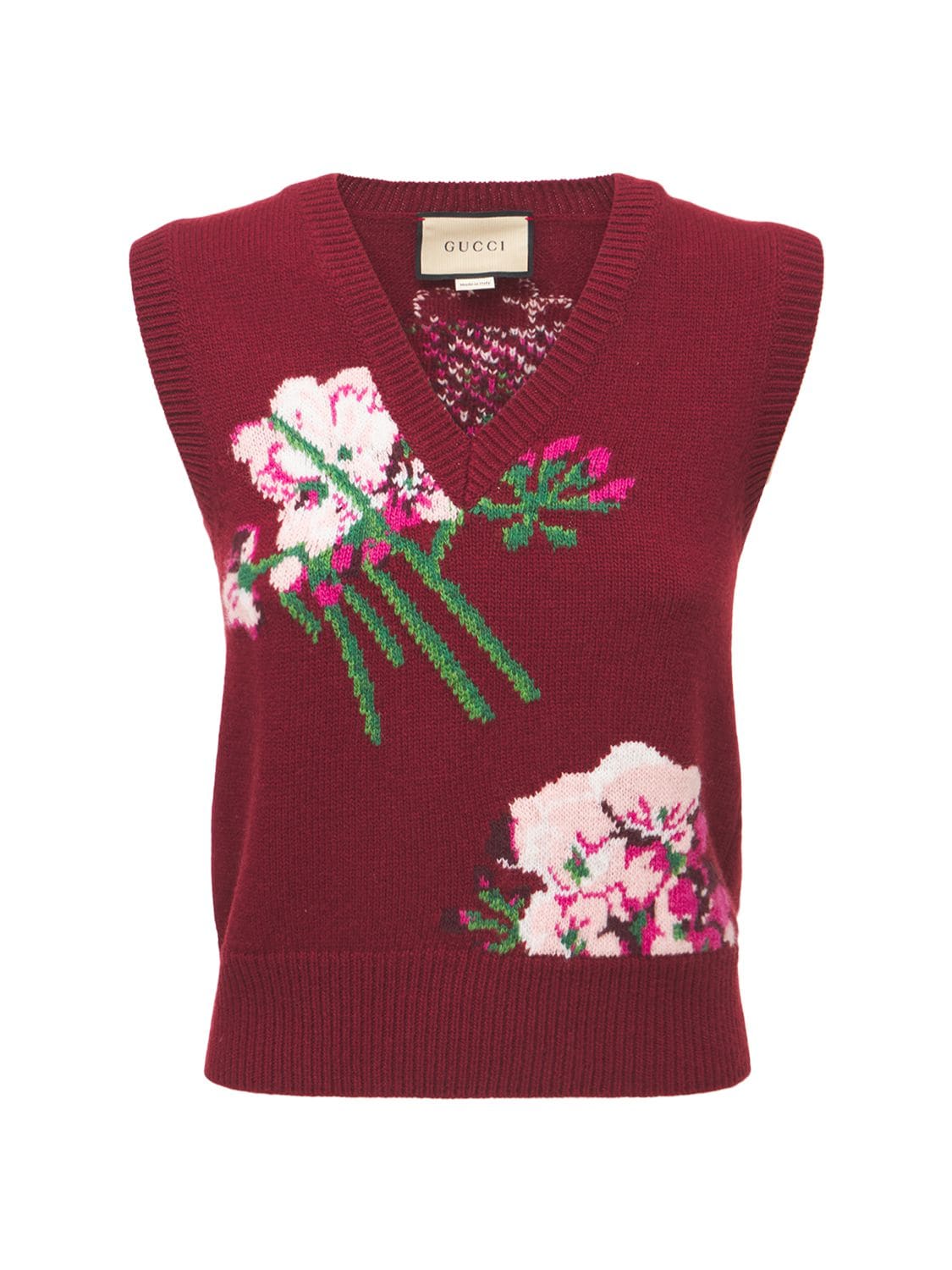 Gucci - Intarsia wool knit vest - Multicolor | Luisaviaroma