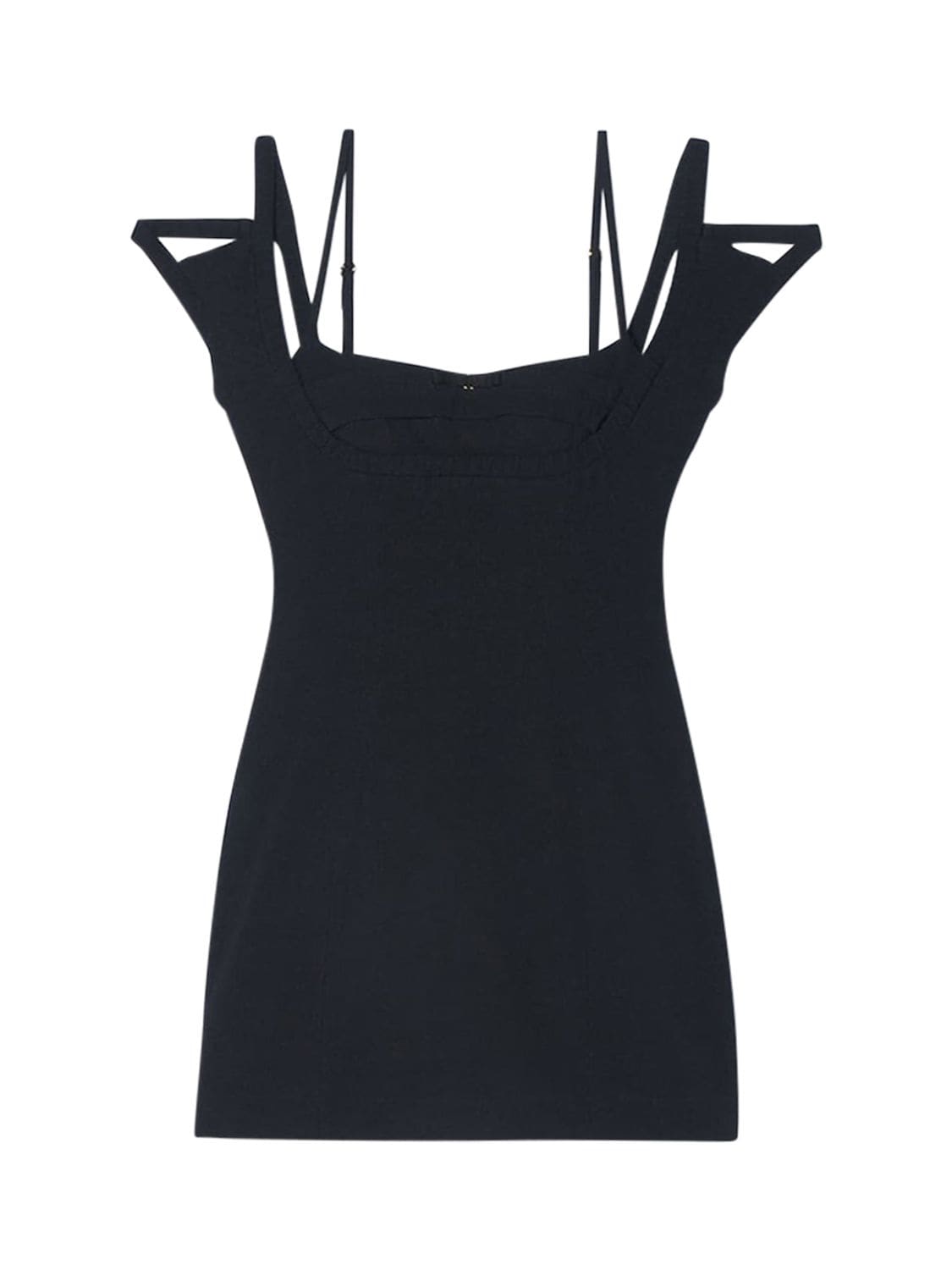 Jacquemus La Robe Kibo Linen & Viscose Mini Dress In Black | ModeSens