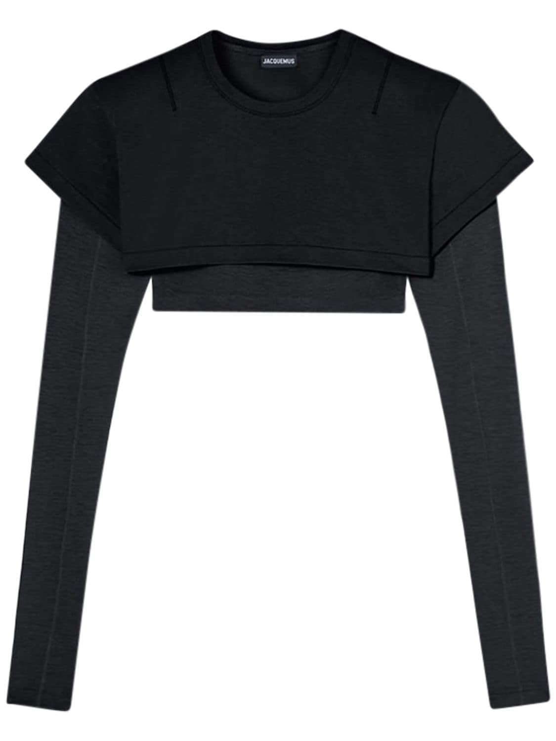 Jacquemus Le Double Lyocell Jersey T-shirt In Black