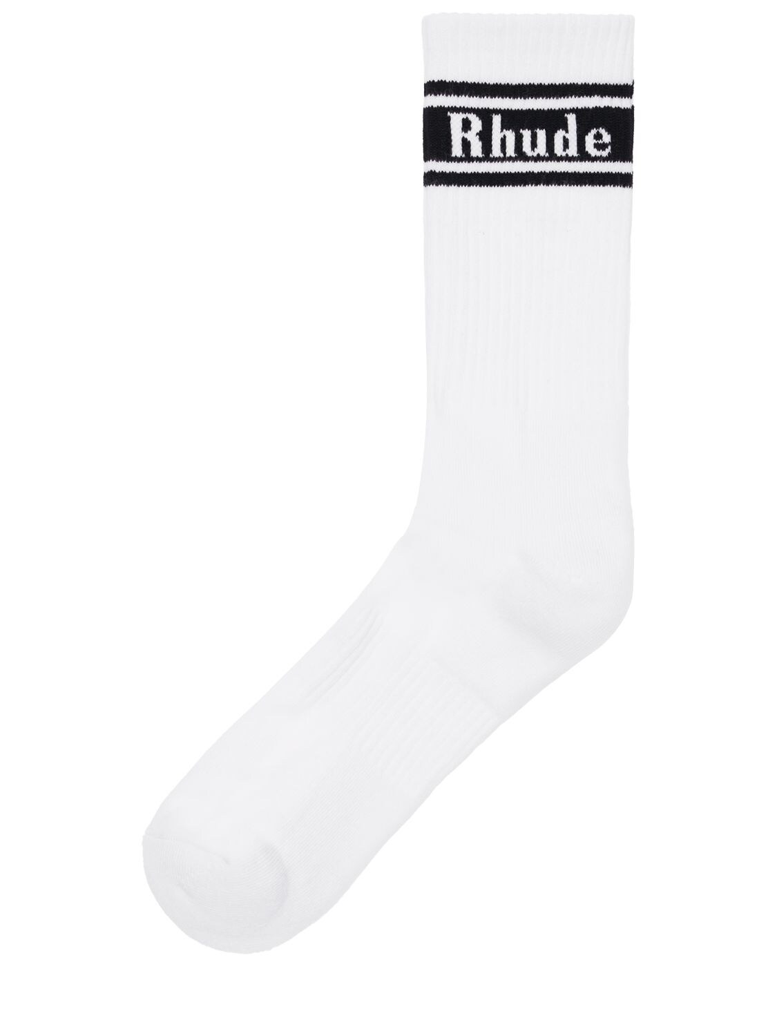 RHUDE 条纹LOGO混棉袜子,74I5LU015-MDQ5OQ2