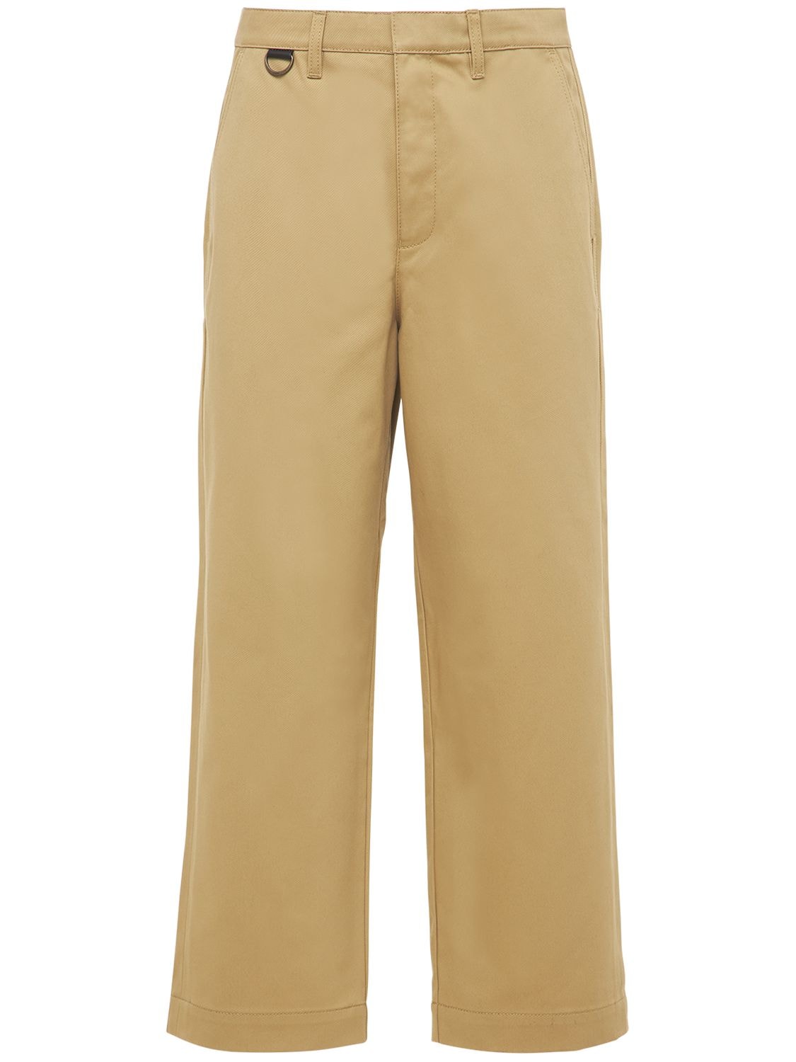 Pantaloni Workwear Cropped In Drill Di Cotone