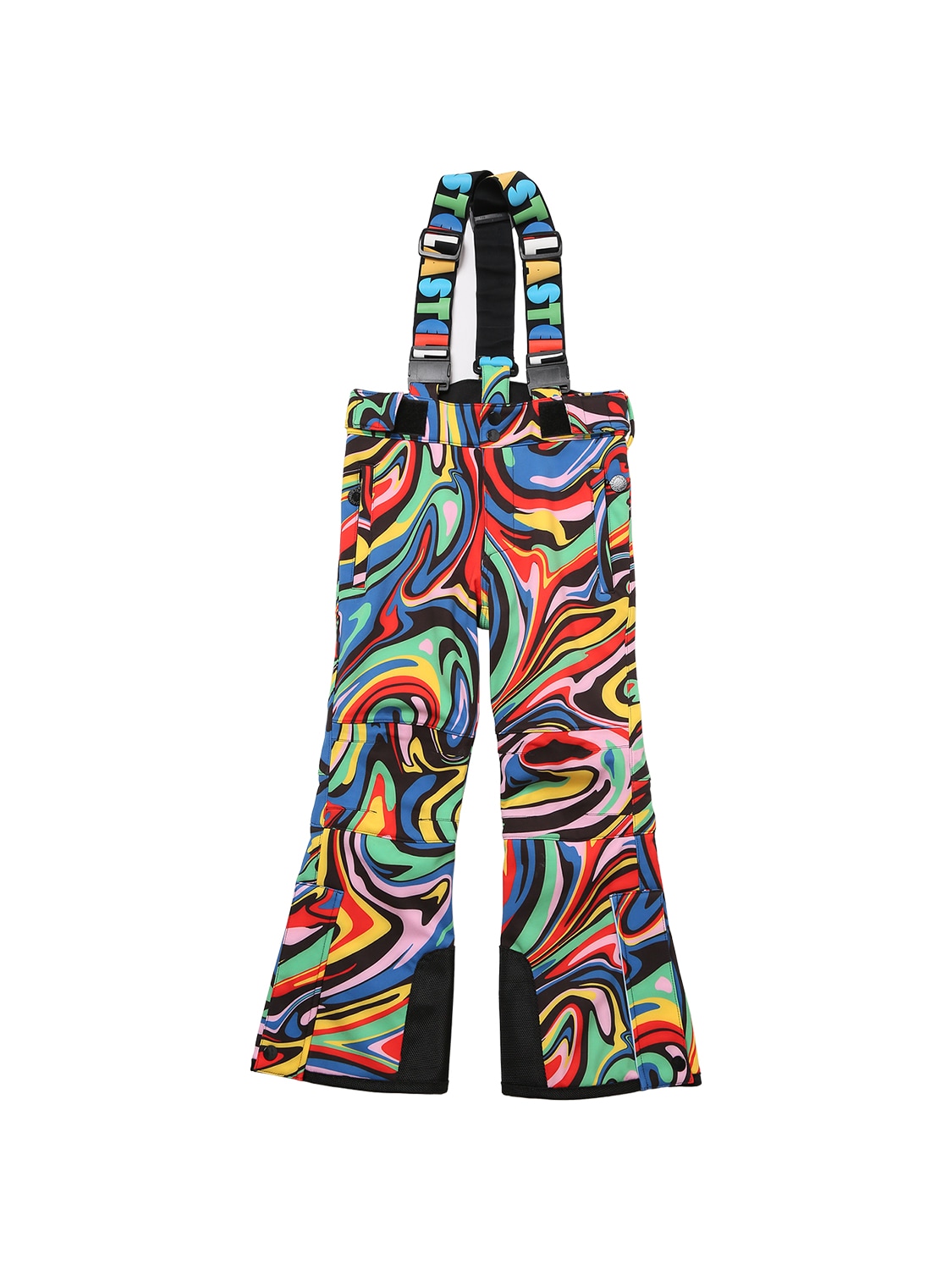 Stella Mccartney Kids' Printed Nylon Puffer Ski Trousers In Multicolor