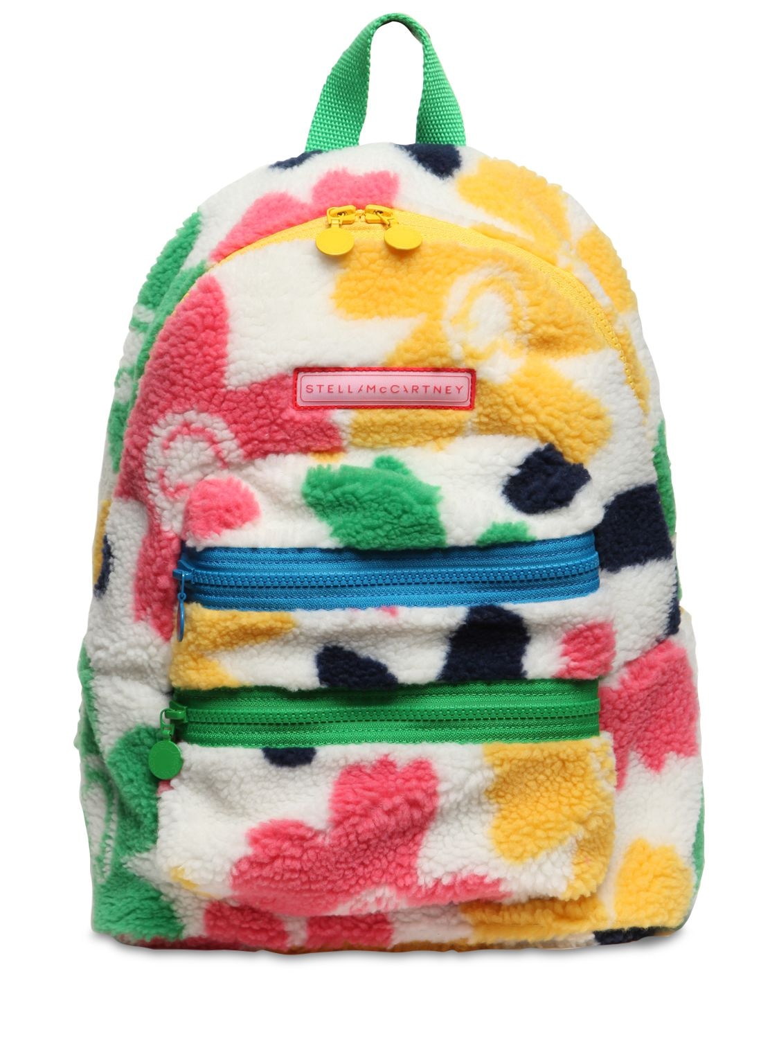 Stella Mccartney Kids' Printed Recycled Teddy Backpack In Multicolor