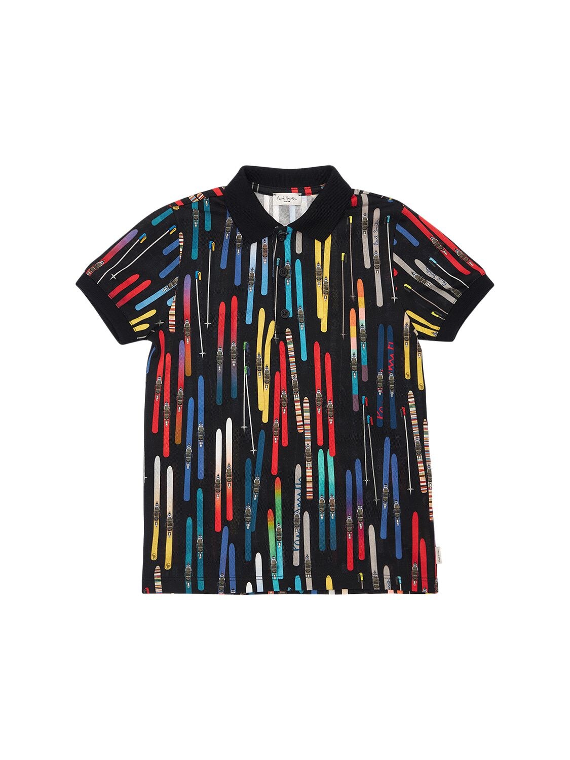 PAUL SMITH JUNIOR ALL OVER PRINT COTTON POLO SHIRT,74I6SM026-MDLQ0