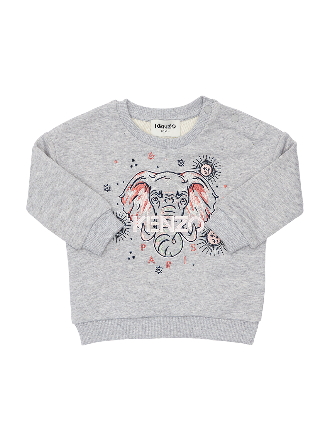 Sweatshirt Aus Baumwolle Mit Elephanten-stickerei