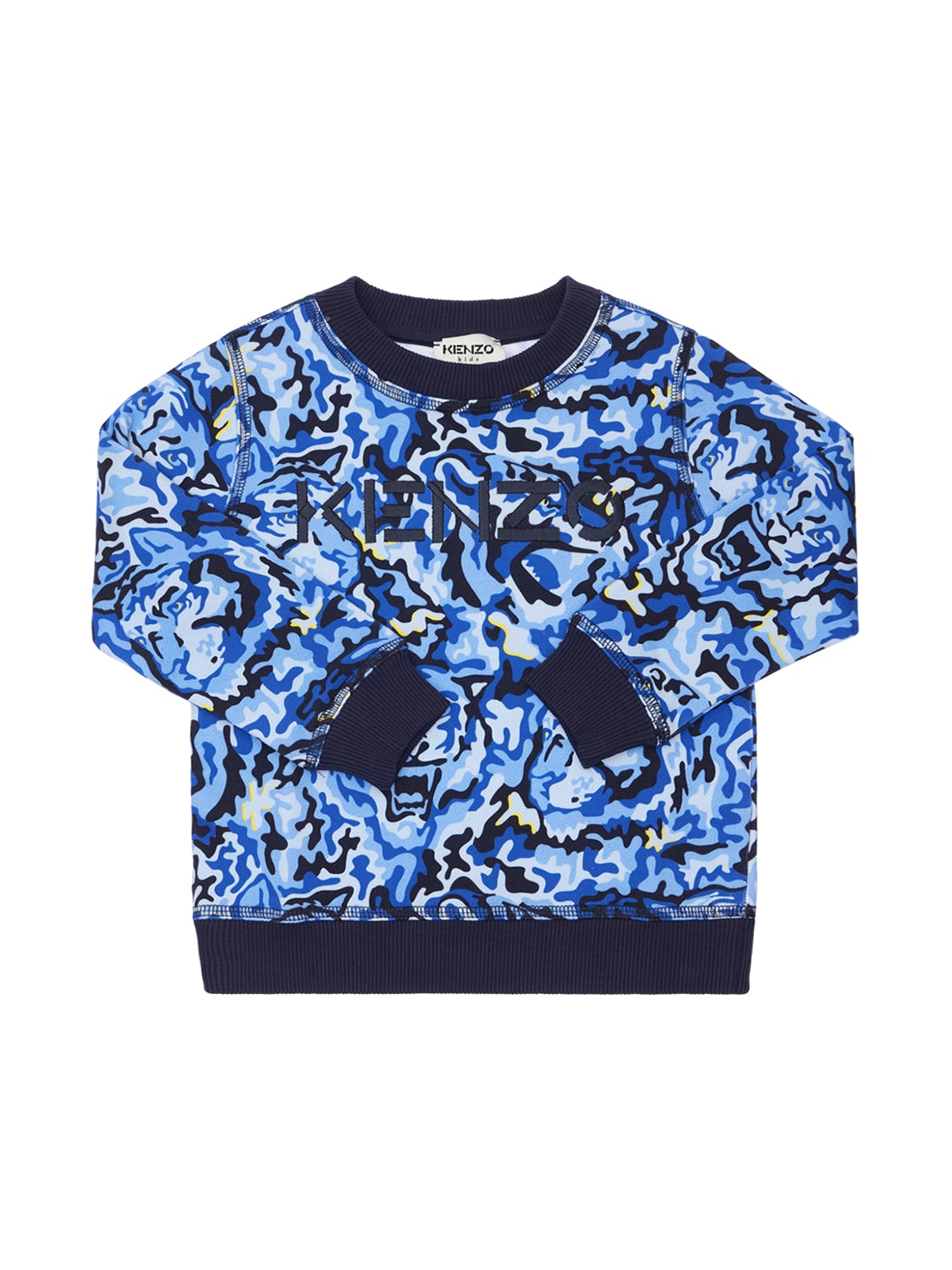 KENZO ALL OVER PRINT COTTON SWEATSHIRT,74I6TC087-ODY40