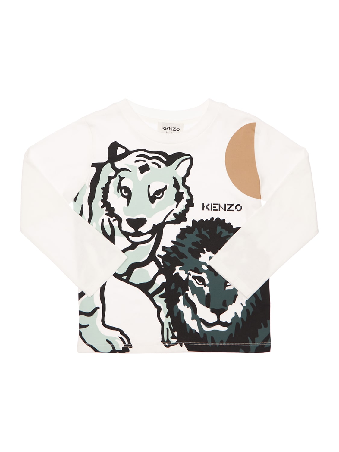 KENZO PRINTED L/S ORGANIC COTTON T-SHIRT,74I6TC102-MTUY0