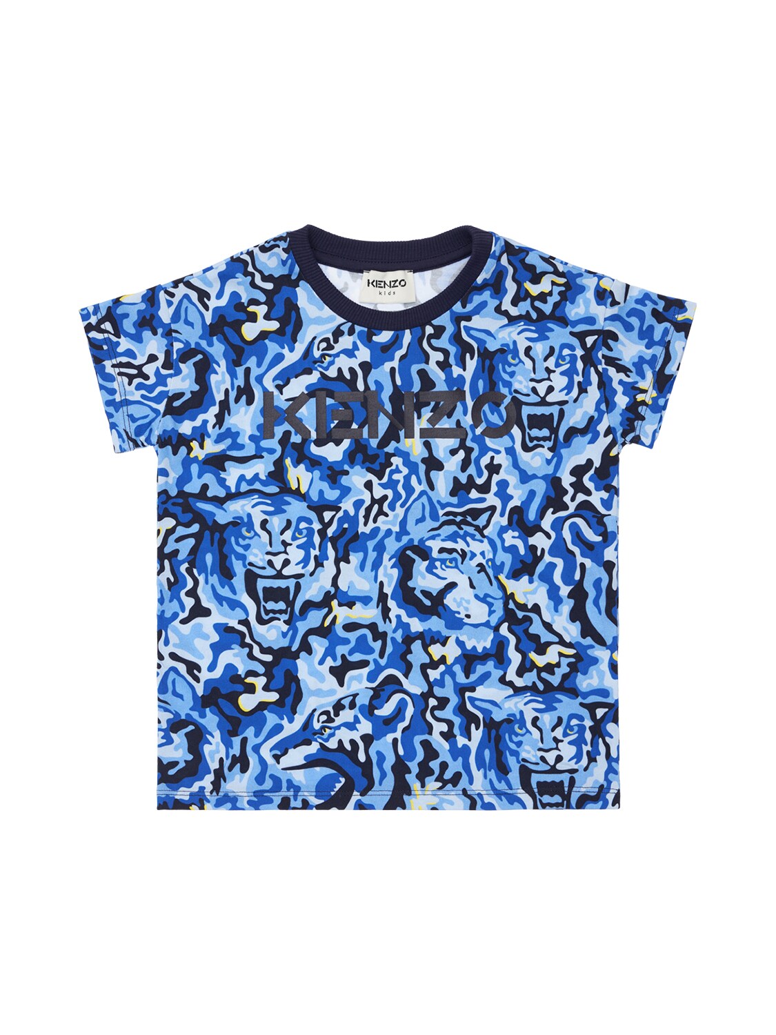 KENZO ALL OVER PRINT COTTON JERSEY T-SHIRT,74I6TC113-ODY40