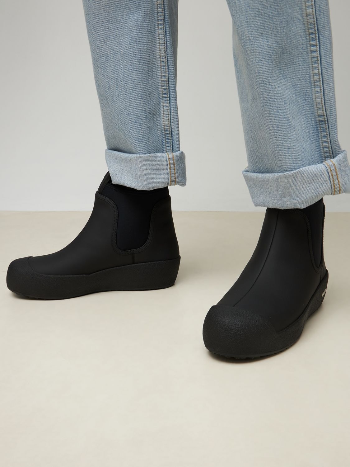 Shop Bally 30mm Gadey Rubberized Leather Boots In Black