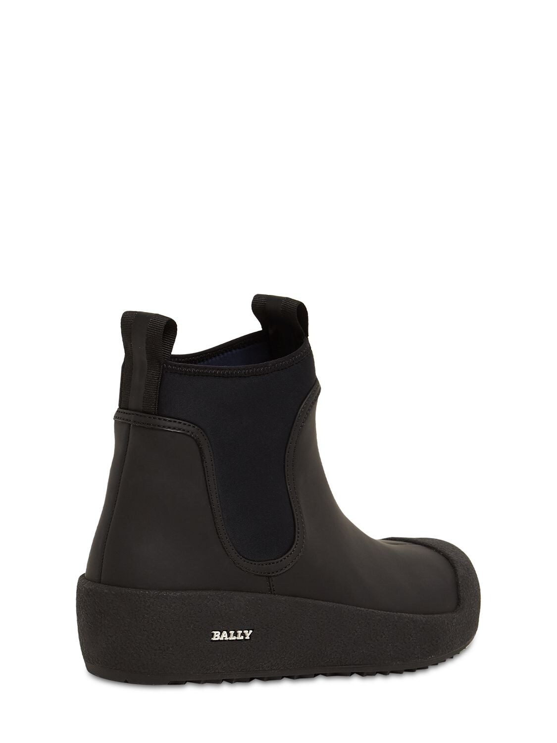 Shop Bally 30mm Gadey Rubberized Leather Boots In Black
