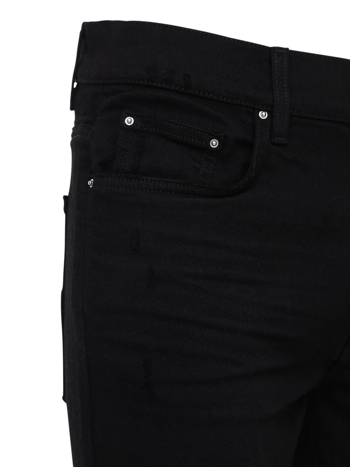Shop Amiri 15cm Tapered Mx1 Cotton Denim Jeans In Black