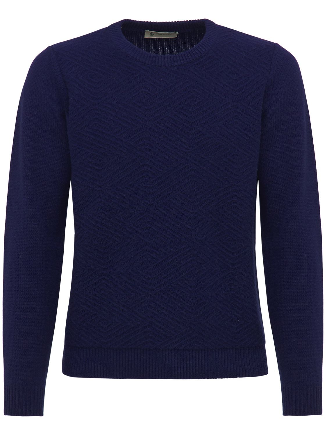 Piacenza Cashmere - Jacquard wool & cashmere knit sweater - | Luisaviaroma