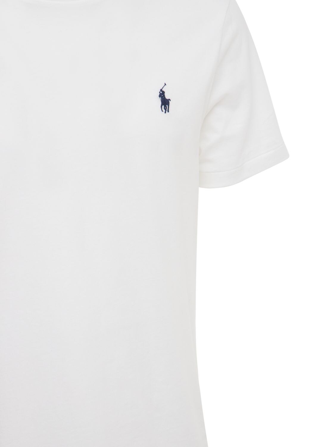Shop Polo Ralph Lauren Classic Cotton Jersey T-shirt In White