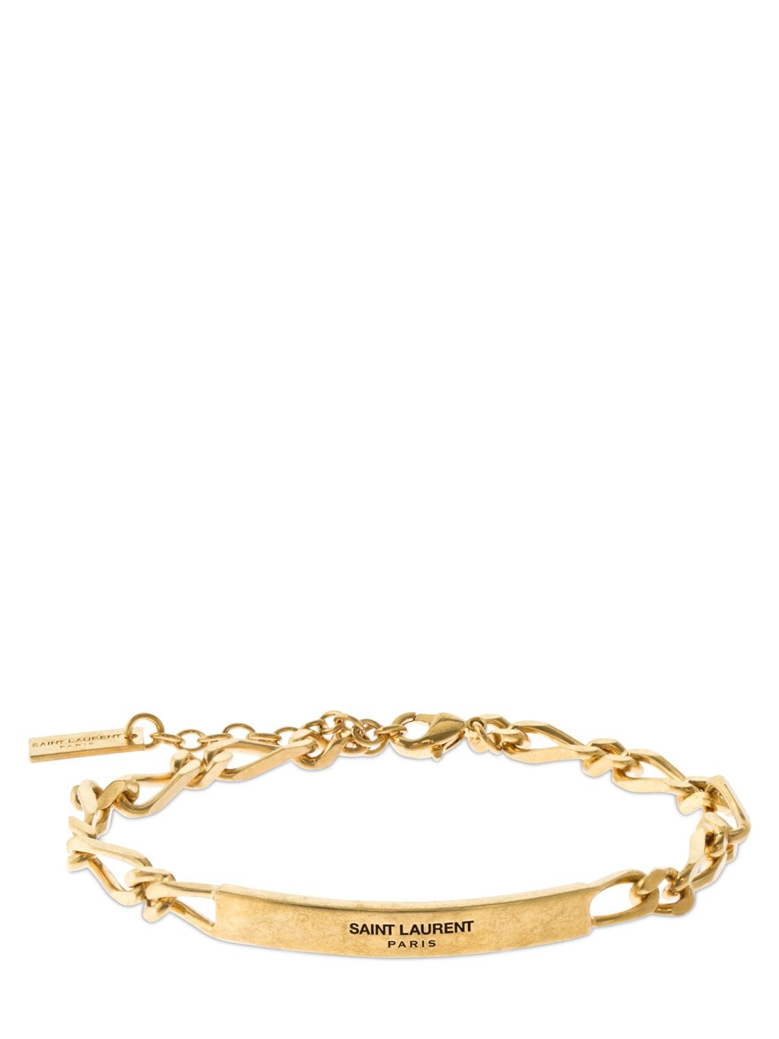 Saint Laurent Gourmette Bracelet In Gold
