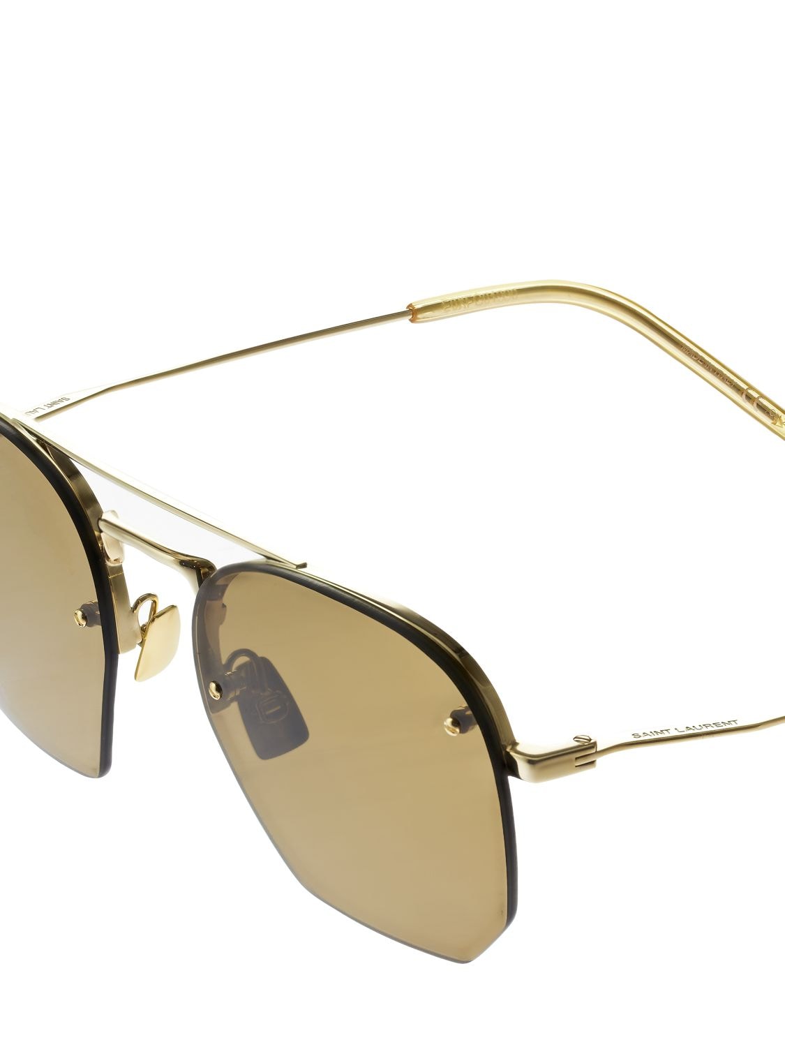 Saint Laurent Gold & Brown SL 422 Sunglasses