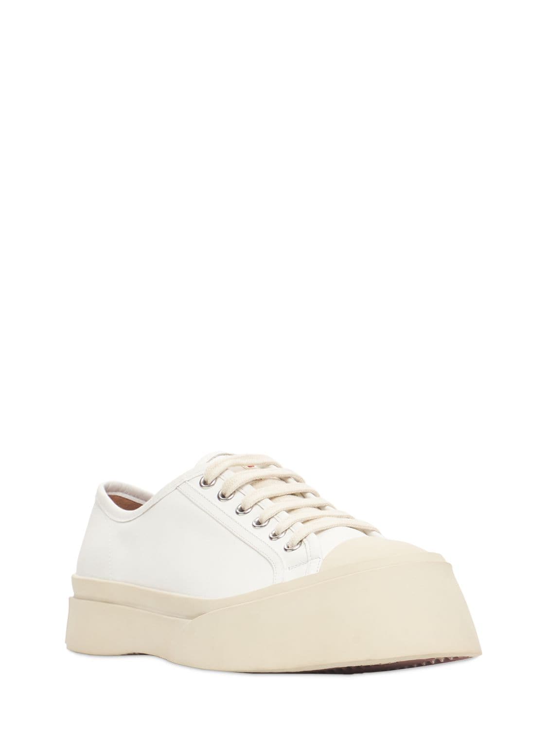 Shop Marni 20mm Pablo Leather Sneakers In White