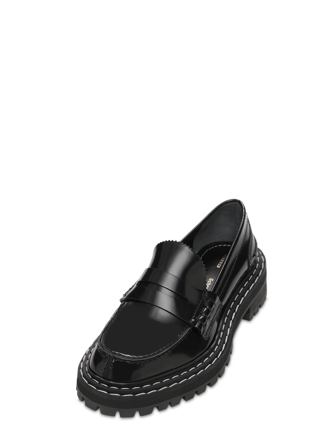 PROENZA SCHOULER 30MM LUG BRUSHED LEATHER LOAFERS 74I82B001-OTK50