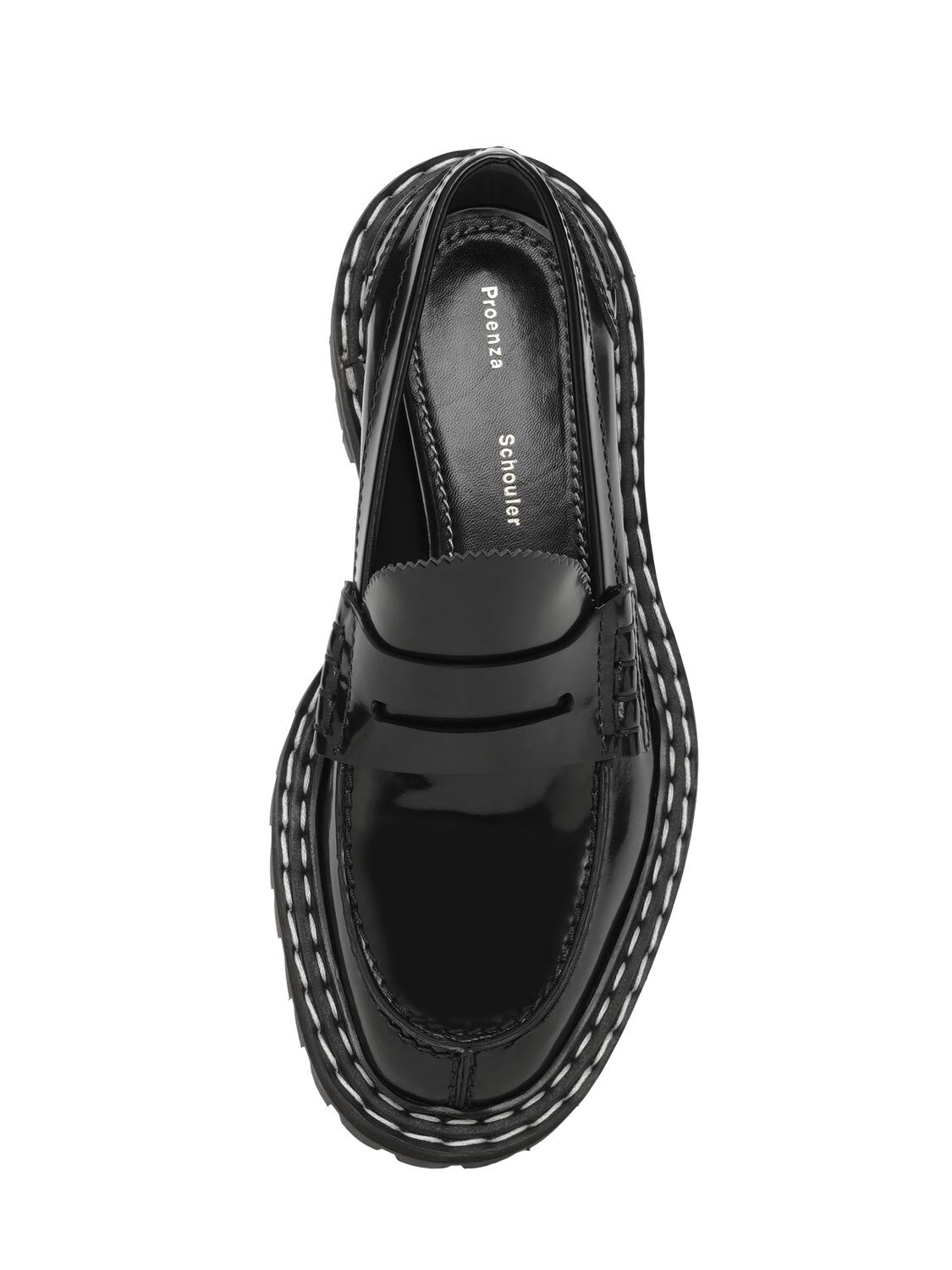 PROENZA SCHOULER 30MM LUG BRUSHED LEATHER LOAFERS 74I82B001-OTK50