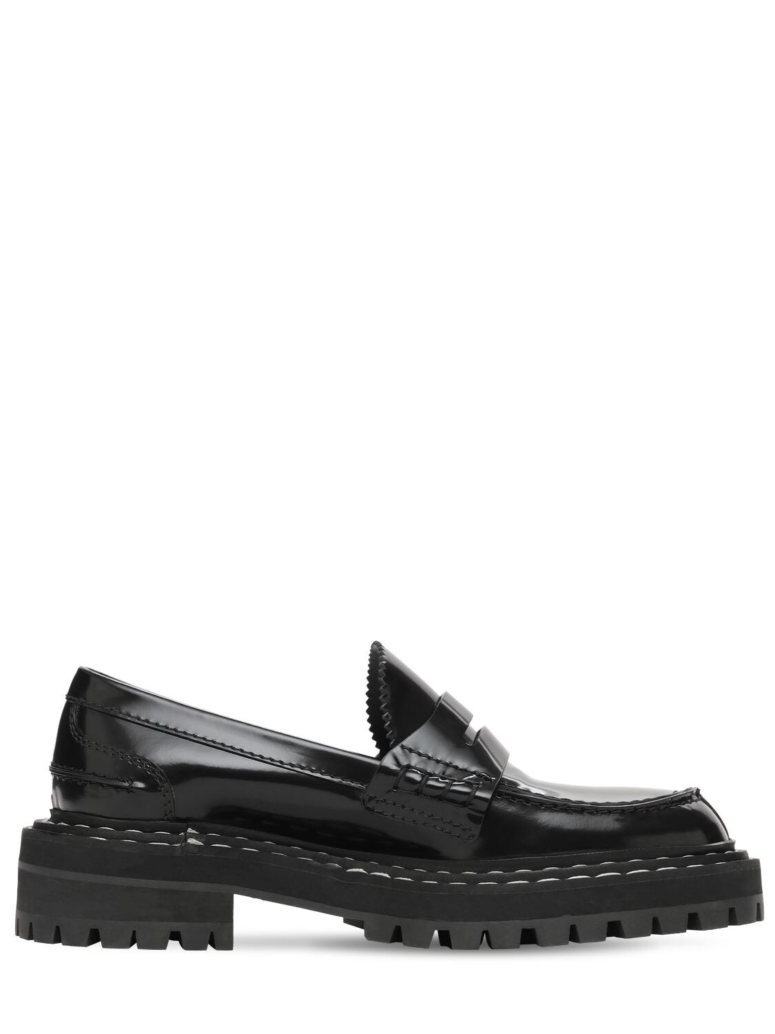 PROENZA SCHOULER 30MM LUG BRUSHED LEATHER LOAFERS 74I82B001-OTK50