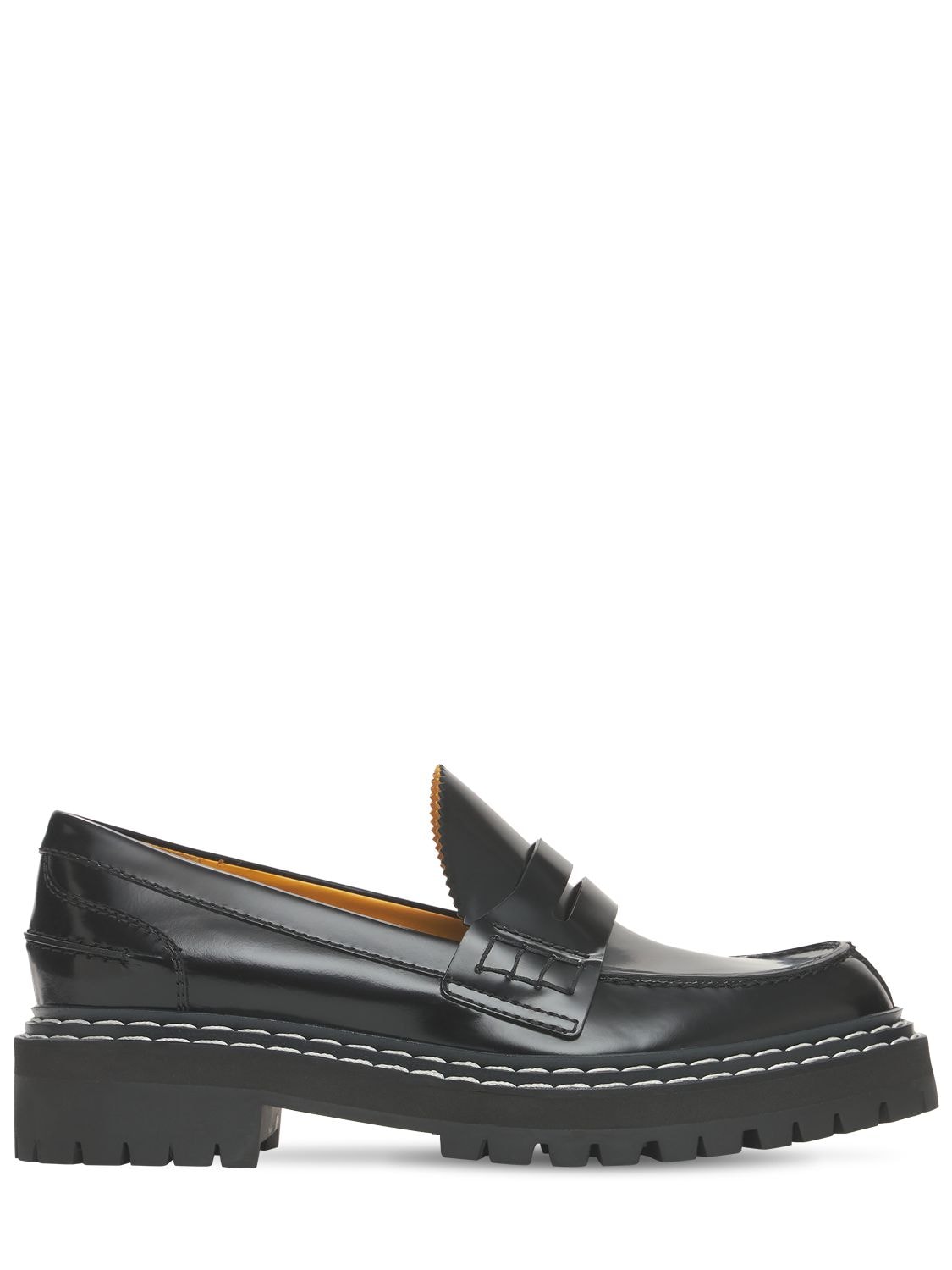 30mm Lug Brushed Leather Loafers